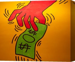 1984 Canvas Prints - The Ten Commandements [1984] Detail by Keith Haring